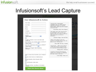 Infusionsoft’s Lead Capture
 