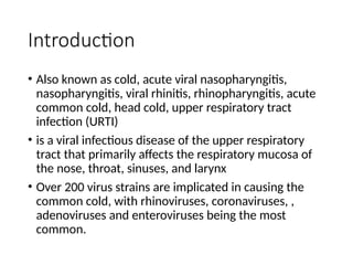CORYZA/common cold (internal medicine) .pptx