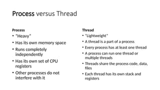 Introduction to Operating Systems: CPU Modes, Interrupts, and Process ...