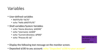 Introduction to Shell Scripting and Linux Process Management | PPTX