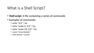 Introduction to Shell Scripting and Linux Process Management | PPTX