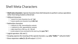 Introduction to Shell Scripting and Linux Process Management | PPTX