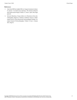 Mons Reference Late Presentation of Left Ventricular Outflow Tract Obstruction due to ...