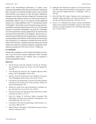 Comparative study of tibial diaphyseal fractures treated with reamed