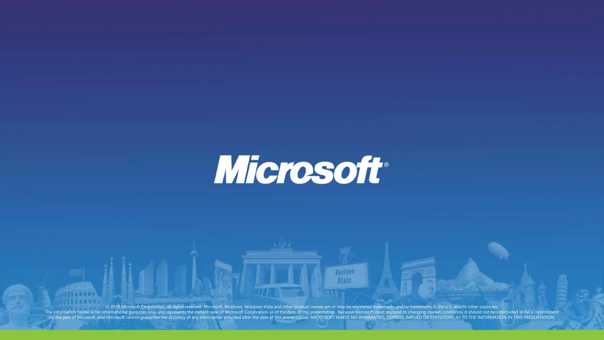 Building High Performance Web Applications with the Windows Azure Platform