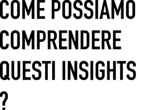 COME POSSIAMO
 	




COMPRENDERE
QUESTI INSIGHTS
 