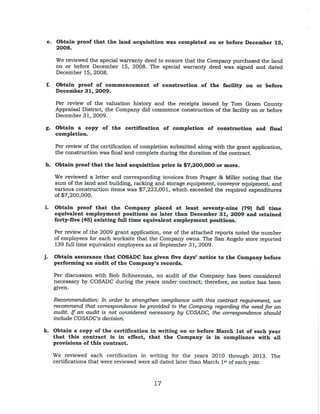 COSADC Compliance Audit 5 15