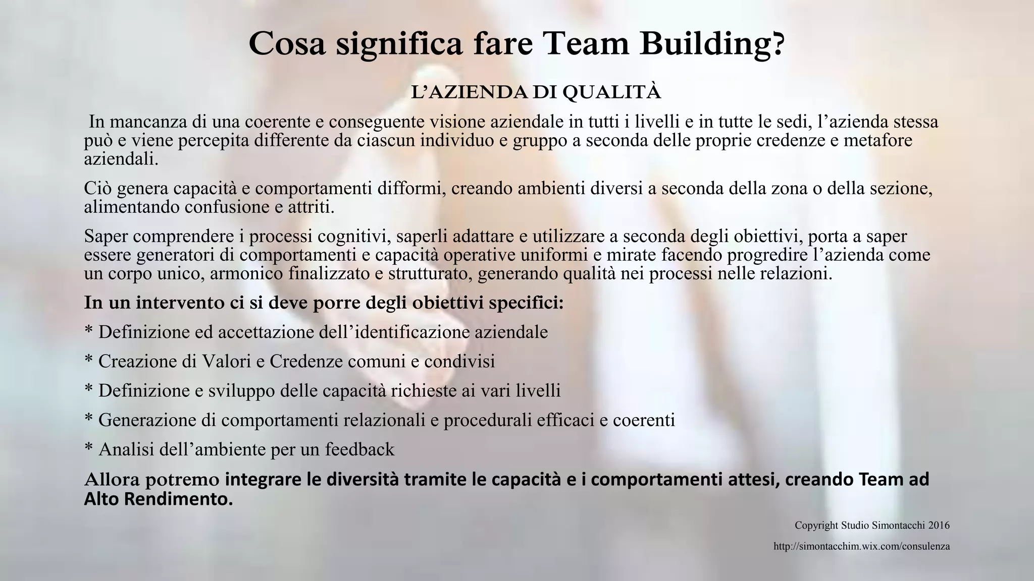 Cosa Significa Fare Una Spagnola Cosa significa fare team building | PPT
