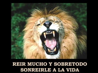 REIR MUCHO Y SOBRETODO SONREIRLE A LA VIDA 