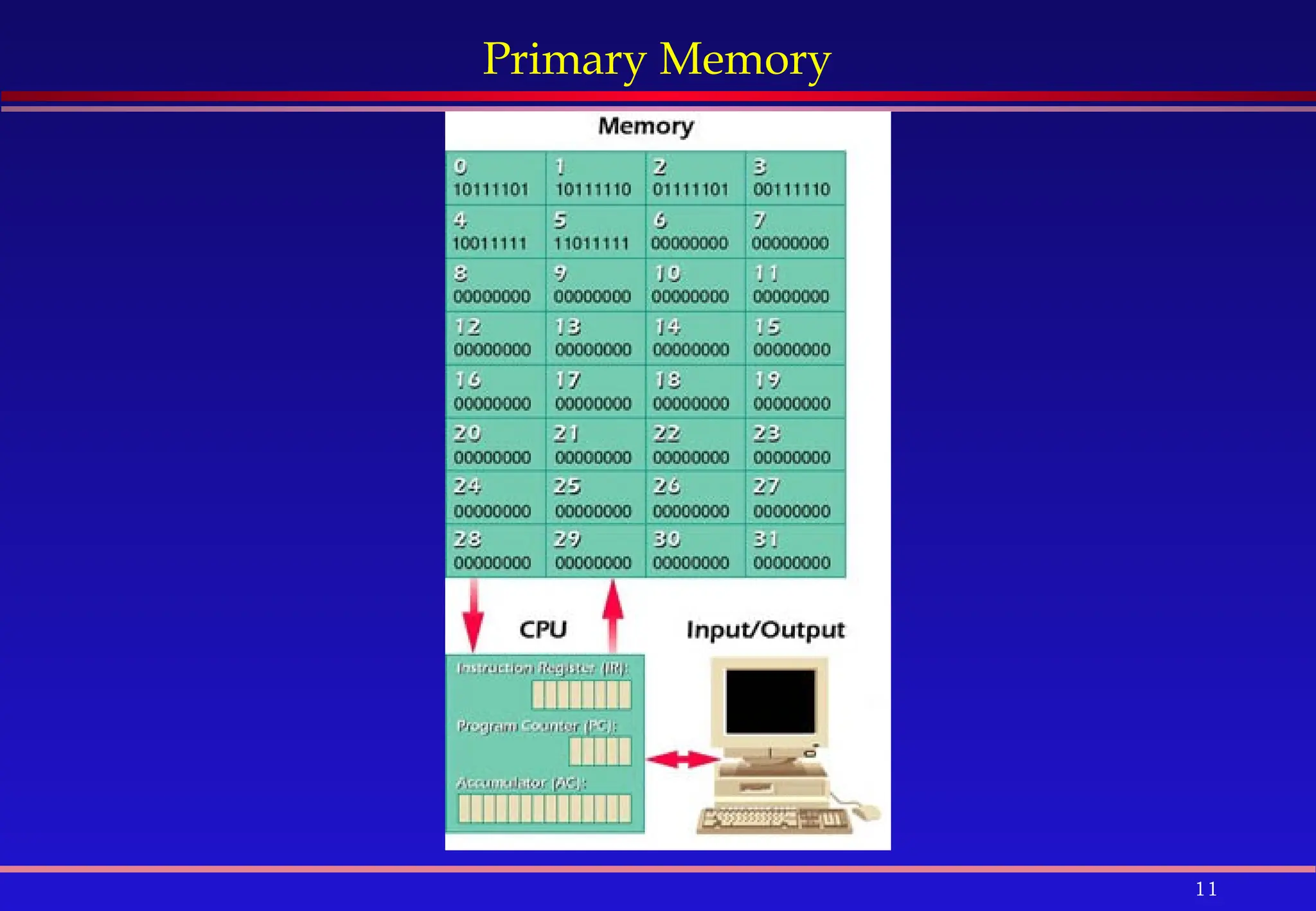 11
Primary Memory
 