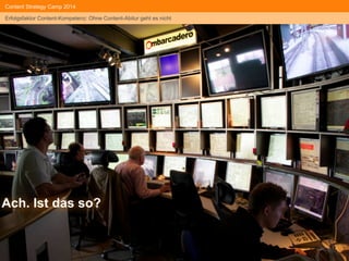 #heddergott 
Content Strategy Camp 2014 
Erfolgsfaktor Content-Kompetenz: Ohne Content-Abitur geht es nicht 
Ach. Ist das so? 
 