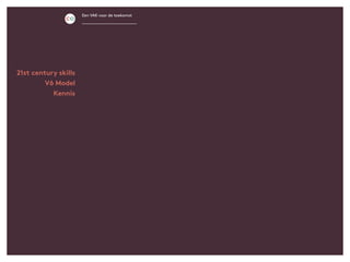 Een VAK voor de toekomst
21st century skills
V6 Model
Kennis
 