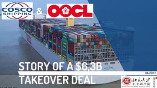 STORY OF A $6,3B
TAKEOVER DEAL
04/2017
&
 
