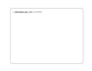 • Information sync : 5% => ?????????
 