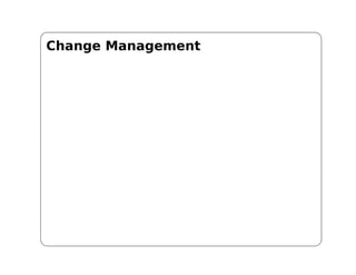 Change Management
 
