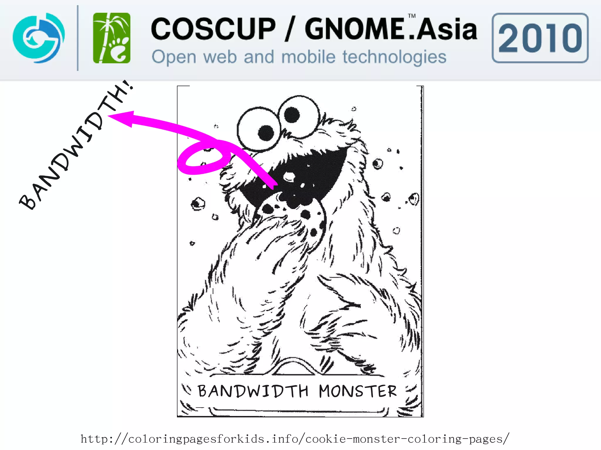 H!
     T
   ID
    W
   D
  N
BA




                     BANDWIDTH MONSTER


    http://coloringpagesforkids.info/cookie-monster-coloring-pages/
 