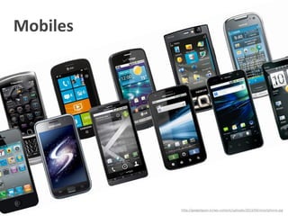 h"p://gadgetgyan.in/wp-­‐content/uploads/2013/04/smartphone.jpg
Mobiles
 
