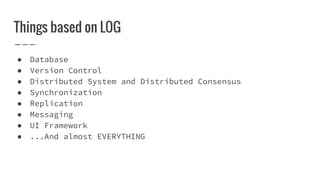 萬事萬物皆是 LOG - 系統架構也來點科普 Slide 6