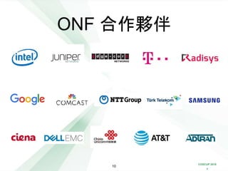 COSCUP 2018
x
ONF 合作夥伴
10
 