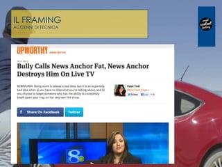 IL FRAMING
ACCENNI DI TECNICA
 