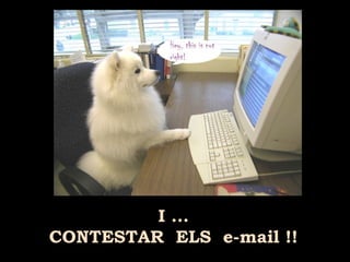 I ...
CONTESTAR ELS e-mail !!