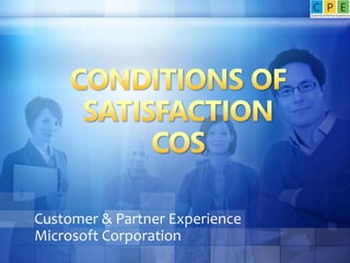 Customer & Partner Experience
Microsoft Corporation
 