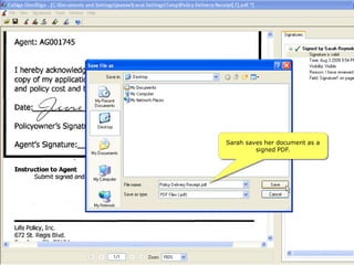 Sarah saves her document as a
         signed PDF.
 