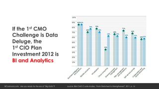 If the 1st CMO
        Challenge is Data
        Deluge, the
        1st CIO Plan
        Investment 2012 is
        BI an...