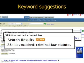 Keyword suggestions
 