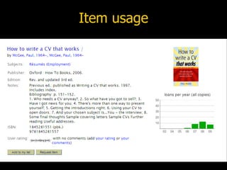Item usage
 