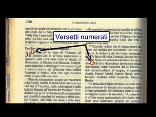 Versetti numerati
 