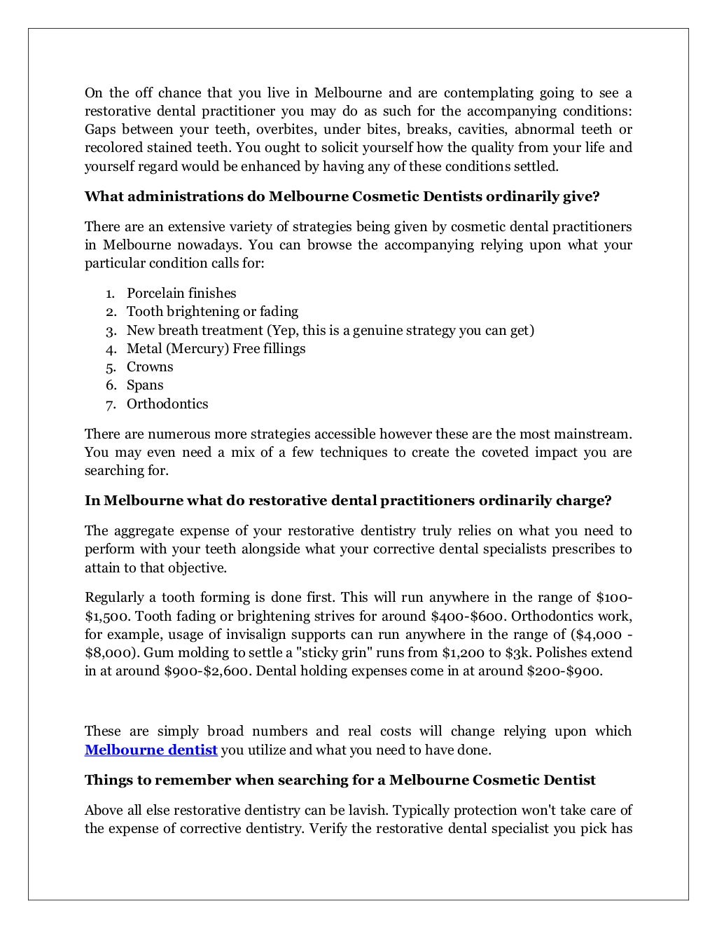 Are Melbourne Cosmetic Dentists In Demand?