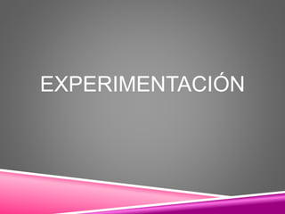 EXPERIMENTACIÓN
 