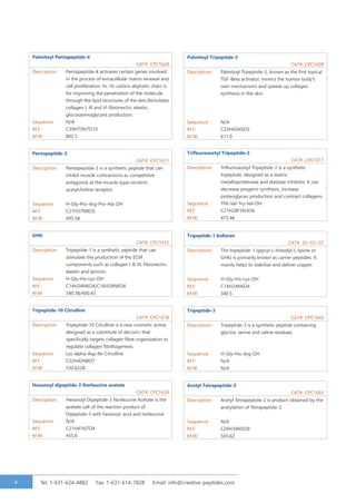 Peptide Description.pdf Cosmetic peptides and related services | PDF
