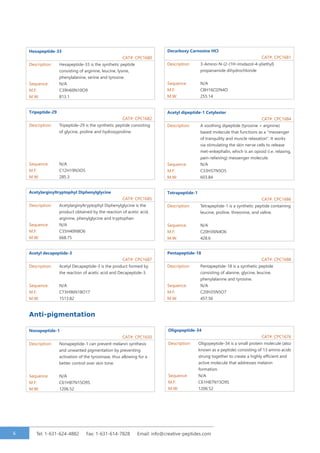 Peptide Description.pdf Cosmetic peptides and related services | PDF