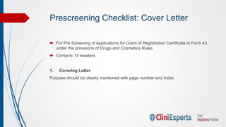 Cosmetic Regulations , Registration and Import Registration in India