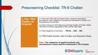 Cosmetic Regulations , Registration and Import Registration in India