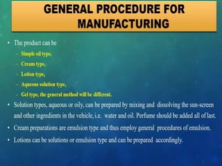 COSMETICS, PREPARATION AND IT'S EVALUATION.