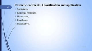 cosmetics science unit 1 b pharmacy syllabus 