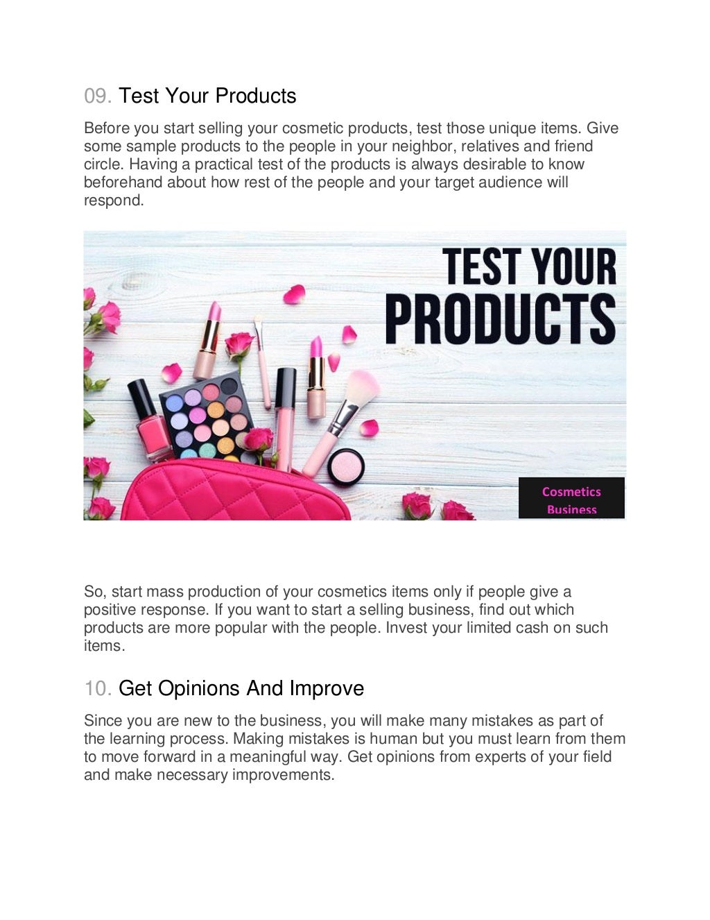 Top 10 Tips For Starting Your Own Cosmetics Business