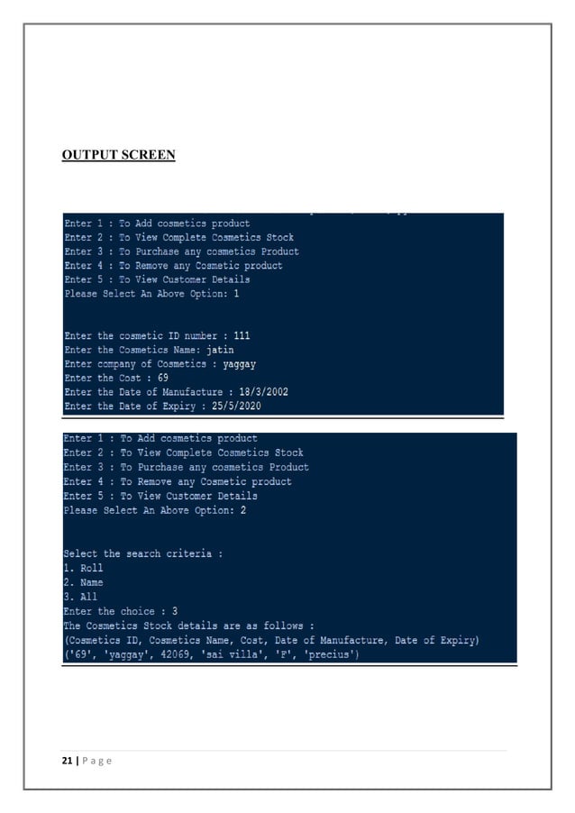 Cosmetic shop management system project report.pdf | Computing ...