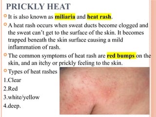 Princkle Rashes Unit 2 cosmetics and cosmaceuticals (Cosmetics - Biological aspects) | PPTX