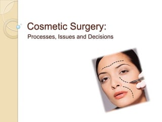 Cosmetic Surgery:
Processes, Issues and Decisions
 