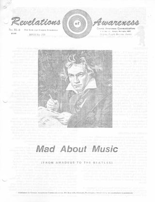 Cosmic Awareness 1985-08: "Classical Music: Its Origin, Influence and Metaphysical History"