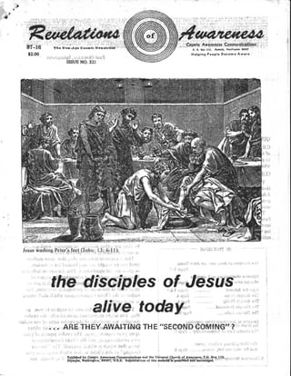 Cosmic Awareness 1987-16: The Disciples Of Jesus Alive Today - Are They Awaiting The "Second Coming"?