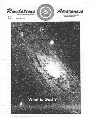 Cosmic Awareness 1991-02: What Is God? The Illusion of Separateness and its Effects in Our World