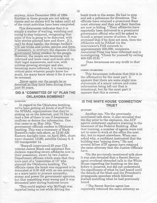 Cosmic Awareness 1995-09: CIA's David Karesh Influenced Bombing | PDF