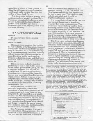 Cosmic Awareness 1995-09: CIA's David Karesh Influenced Bombing | PDF