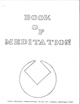 Cosmic Awareness sr003: The Book Of Meditation (How To Meditate In 5 Steps)