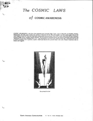 Cosmic Awareness sr009: The Cosmic Laws Of Cosmic Awareness